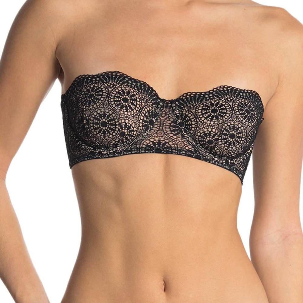 NWT Free People Starla Underwire Bra - Black